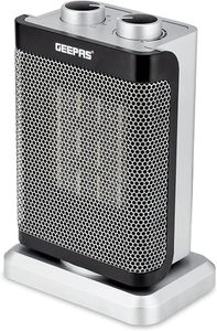 Geepas Ceramic Heater, Portable Electric Space Heater-(Silver & Black)-(GRH28529)