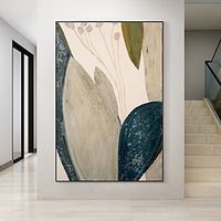 Handmade Hand Painted Oil Painting Wall Modern Abstract Grey Canvas Painting Home Decoration Decor Rolled Canvas Painting miniinthebox