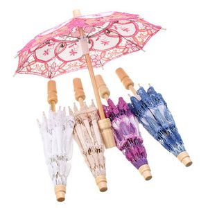 Lace Elegant Embroidered Parasol Umbrella For Bridal Wedding Party Prop Decoration