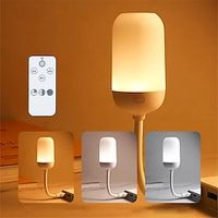 Touch Control Usb Plug Led Light 3Color Stepless Dimming Bedside Desk Night Lamp with Remote Control for Bedroom Indoor Lighting  1PC Lightinthebox