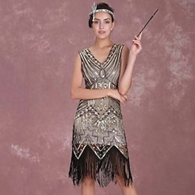 Roaring 20s 1920s Flapper Dress Dress Christmas Party Dress The Great Gatsby Women's Cosplay Costume New Year Dress miniinthebox Roaring 20s 1920s Flapper Dress Dress Christmas Party Dress The Great Gatsby Women's Cosplay Costume New Year Dress miniinthebox