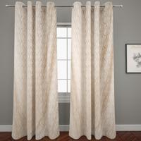 Textured 2-Piece Curtain Set - 130x260 cms
