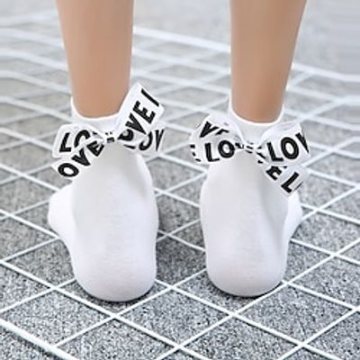 Women's Crew Socks Fishnet Tights Polyester Simple Classic Lolita 1 Pair Lightinthebox