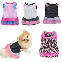 Cat Dog Dress Polka Dot Cosplay Wedding Dog Clothes Puppy Clothes Dog Outfits Leopard White Black Costume Baby Small Dog for Girl and Boy Dog Cotton XS S M L Lightinthebox - thumbnail