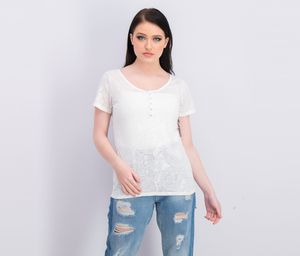 Womens Short Sleeve Top  White