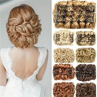 Synthetic Hair Bun Hair Chignon Pieces Two Comb Clips On Chignon Hairpiece Hair Extensions For Women miniinthebox - thumbnail