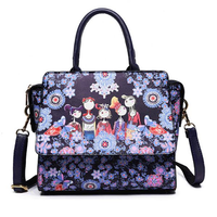 Women Bohemian Forest Series Floral Print Handbags