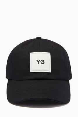 Square Label Cap in Twill
