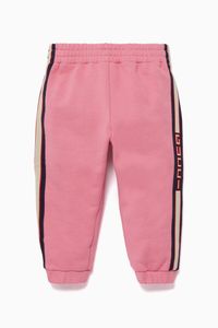 Pink Jacquard Stripe Cotton Jersey Sweatpants Pink Jacquard Stripe Cotton Jersey Sweatpants