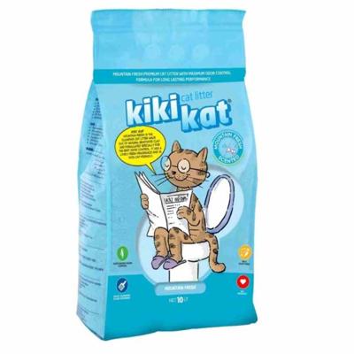 Kiki Kat White Bentonite Clumping Cat Litter Mountain Fresh 10 L (8.7 Kg)