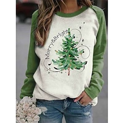 Christmas Ugly Christmas Sweater  Sweatshirt Hoodie Print Front Pocket Graphic Hoodie For Women's Adults' Hot Stamping 100% Polyester Casual Daily Festival Lightinthebox