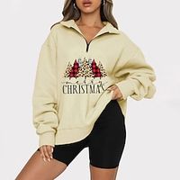 Women's Sweatshirt Sportswear Zipper Green Black Blue Solid Color Casual Hoodie Long Sleeve S M L XL 2XL 3XL Lightinthebox - thumbnail