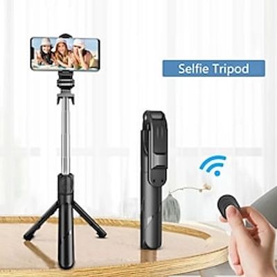 Bluetooth Wireless Selfie Stick Mini Tripod Extendable Monopod with fill light Remote shutter For IOS Android phone Lightinthebox