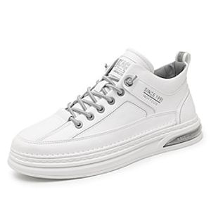 Men's Sneakers Sporty Look Skate Shoes Classic Sneakers Sporty Casual Outdoor Daily Walking Shoes PU Black Beige Gray Fall Spring miniinthebox