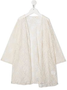 Zhoe & Tobiah lace open-front jacket - NEUTRALS