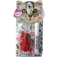 Nutrapet Plushy Paws Nail Caps For Cat #4 Medium, Red