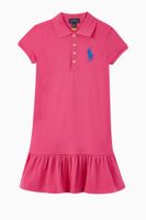 Big Pony Cotton Mesh Polo Dress - thumbnail