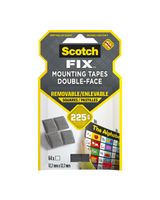 Scotch Removable Mounting Squares 64 Strips 12.7 x 12.7 mm 108-ST64-P Scotch Removable Mounting Squares 64 Strips 12.7 x 12.7 mm 108-ST64-P