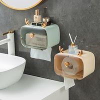 Deer Antler Tissue Box Bathroom Punch-Free Waterproof Tissue Box Toilet Roll Paper Box Paper Towel Shelf Box Lightinthebox - thumbnail
