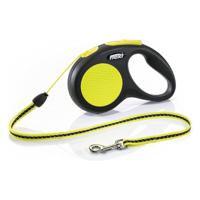 Flexi New Neon S Cord Cat/Dog Leash 5M - Yellow - thumbnail