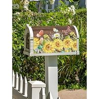 1pc Mailbox Cover Sunflower  Butterfly Pattern Printed Garden Dust Proof Mailbox Cover. Lightinthebox - thumbnail