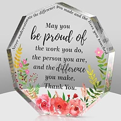 1pc, Acrylic Party Favors Thank You Gifts Inspirational Gifts Colleague Gifts Keepsakes, Office Gift For Colleague Leaving Job Gifts Farewell Gift For Coworker miniinthebox