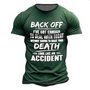 Graphic Letter Daily Designer Casual Men's 3D Print T shirt Tee Sports Outdoor Holiday Going out T shirt Black Brown Green Short Sleeve Crew Neck Shirt Spring  Summer Clothing Apparel S M L XL 2XL Lightinthebox