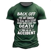 Graphic Letter Daily Designer Casual Men's 3D Print T shirt Tee Sports Outdoor Holiday Going out T shirt Black Brown Green Short Sleeve Crew Neck Shirt Spring  Summer Clothing Apparel S M L XL 2XL Lightinthebox - thumbnail