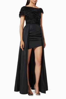 Maxi Dress in Organza & Taffeta Maxi Dress in Organza & Taffeta
