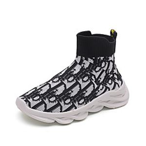 Girls' Boots Snow Boots Knit Portable Casual / Daily Sock Boots Little Kids(4-7ys) Big Kids(7years ) Daily Indoor White Beige Fall Winter / Mid-Calf Boots / Rubber miniinthebox