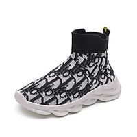 Girls' Boots Snow Boots Knit Portable Casual / Daily Sock Boots Little Kids(4-7ys) Big Kids(7years ) Daily Indoor White Beige Fall Winter / Mid-Calf Boots / Rubber miniinthebox - thumbnail