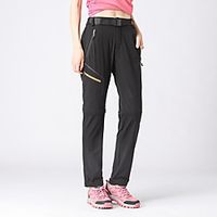 Women's Hiking Pants Trousers Convertible Pants  Zip Off Pants Solid Color Outdoor Breathable Quick Dry Soft Wear Resistance Spandex Pants  Trousers Black Light Green Hunting Fishing Camping Lightinthebox - thumbnail