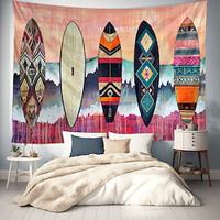 Summer Surfer Skateboard Hanging Tapestry Wall Art Large Tapestry Mural Decor Photograph Backdrop Blanket Curtain Home Bedroom Living Room Decoration Owl Lion Lightinthebox