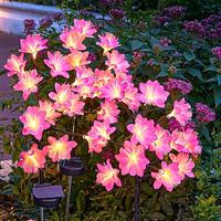 LED Simulation Flower Solar 8 Modes Lawn Light Camellia Flower Light Outdoor Waterproof Garden Light Villa Park Yard Lawn Walkway Landscape Decoration 1/2Pcs Lightinthebox