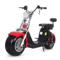 Megastar Megawheels Stylish 60V Groovy Fat Tyre Scooter With Headlights & Removable Battery, Red - COCOFT-R (UAE Delivery Only)