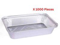 Hotpack Aluminium Container Base With Lid - 1000 Pieces - 8389DB+8389L