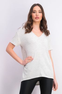 Womens Loose-Fit T-Shirt Grey/White Womens Loose-Fit T-Shirt Grey/White