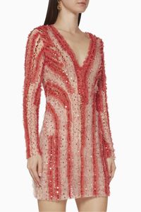 Sequin Mesh Mini Dress