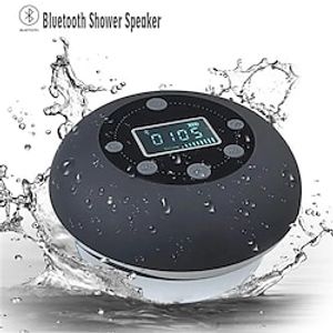 Bluetooth Shower Speakers Portable Waterproof Outdoor Wireless Speaker with LCD Display, FM Radio, Micro SD Slot, Microphone for Bathroom, Pool, Car, Beach, Kitchen Lightinthebox