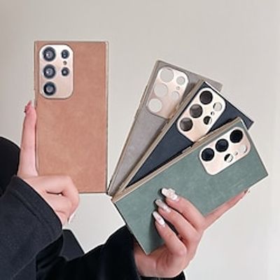 Phone Case For Samsung Galaxy S24 S24 Ultra Plus S23 Ultra Plus S23 S22 Plus  Ultra Back Cover Shockproof TPU Plating PU Leather Lightinthebox