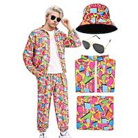 Retro Vintage 1980s Outfits Sportswear Tracksuit Men's Women's Masquerade Vacation Going out Top Lightinthebox