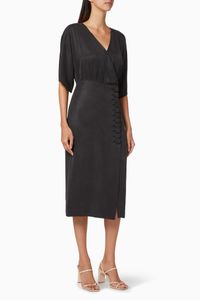 Move On Linen-Blend Midi Dress