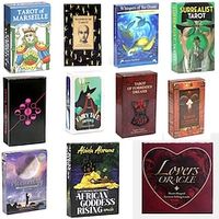 Tarot Cards English Tarot Cards Oracle Card Board Game Cards The Marseille Lightinthebox - thumbnail