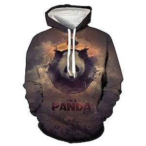 Inspired by Animal Panda Hoodie Cartoon Manga Anime Front Pocket Graphic Hoodie For Men's Women's Unisex Adults' 3D Print 100% Polyester Lightinthebox