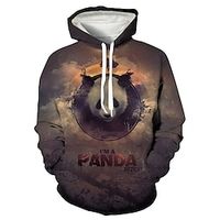 Inspired by Animal Panda Hoodie Cartoon Manga Anime Front Pocket Graphic Hoodie For Men's Women's Unisex Adults' 3D Print 100% Polyester Lightinthebox - thumbnail