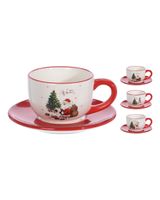 Homesmiths Christmas Cup & Saucer 15 x 7.5 cm Assorted 1 Piece