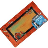 Drymate Swirl Border Red Dog House Dog Bowl Place Mat 12 X 20 Inches