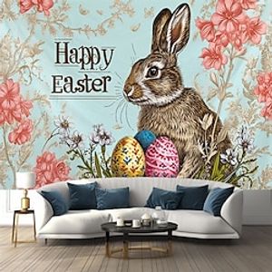 Happy Easter Hanging Tapestry Wall Art Large Tapestry Mural Decor Photograph Backdrop Blanket Curtain Home Bedroom Living Room Decoration Lightinthebox