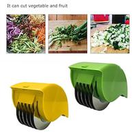 1/2PC Parsley Chopper Roller Manual Hand Scallion Chive Mint Cutter Parsley Chopper for Tabouleh with 6 Stainless Steel Blade Lightinthebox - thumbnail