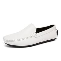 Men's Loafers  Slip-Ons Moccasin Comfort Shoes Crib Shoes Casual Classic Daily Office  Career Leather Black White Fall Spring miniinthebox - thumbnail
